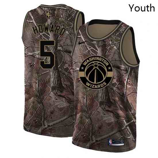 Youth Nike Washington Wizards 5 Juwan Howard Swingman Camo Realtree Collection NBA Jersey